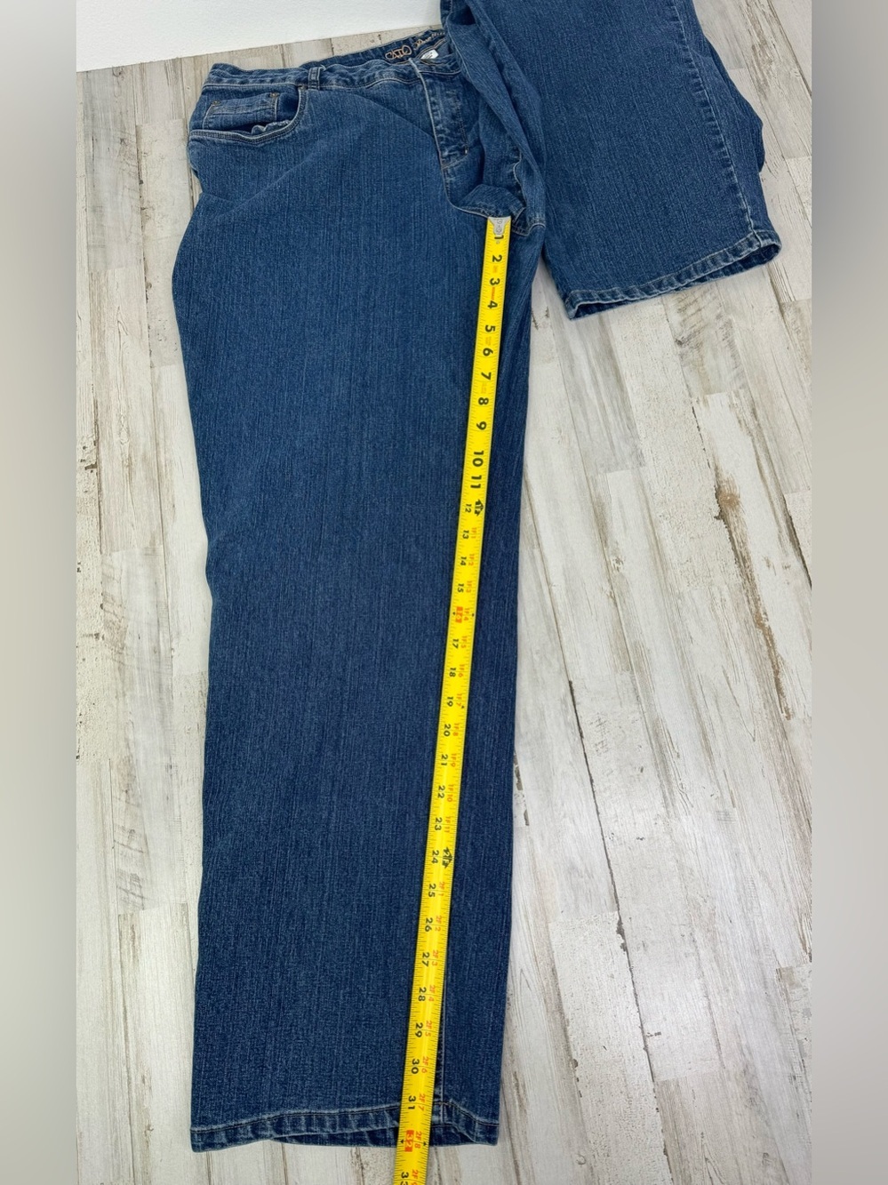 Cato Premium Jeans Women's 20W 38x32 Blue Straight Leg High Rise - Picture 9 of 11